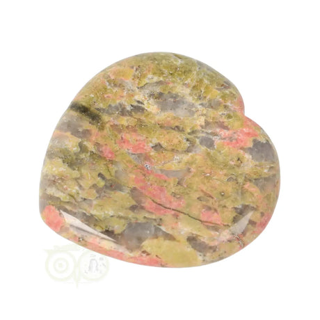 Unakite heart worry stone No. 18