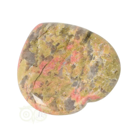 Unakite heart worry stone No. 18