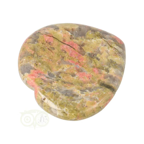 Unakite heart worry stone No. 18