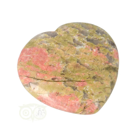 Unakite heart worry stone No. 18