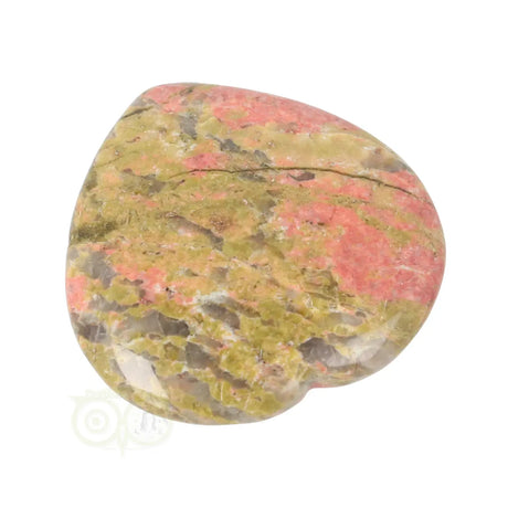 Unakite heart worry stone No. 18