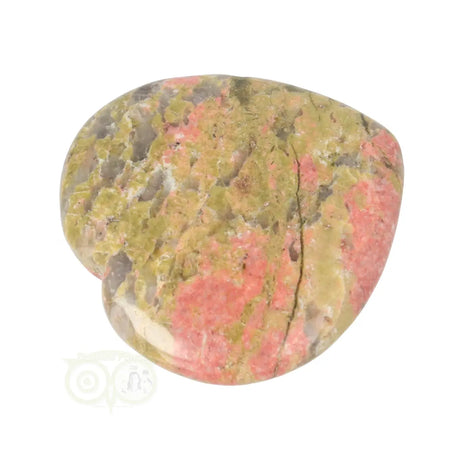 Unakite heart worry stone No. 18