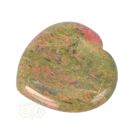 Unakite heart worry stone No. 21