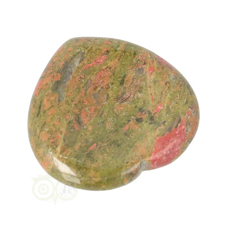 Unakite heart worry stone No. 21