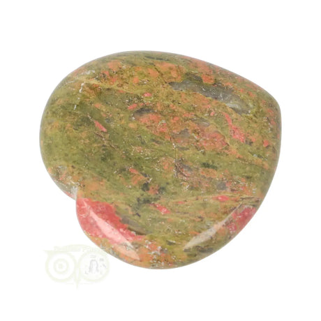 Unakite heart worry stone No. 21