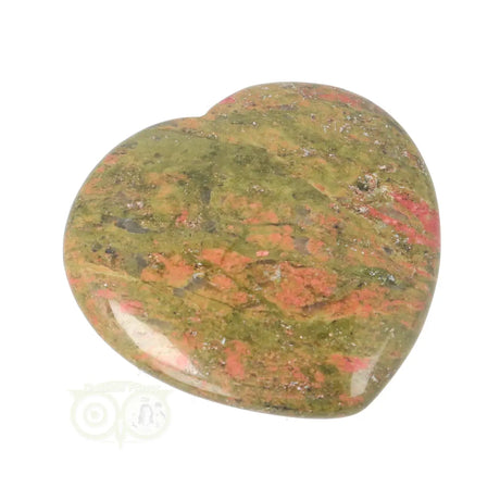 Unakite heart worry stone No. 21