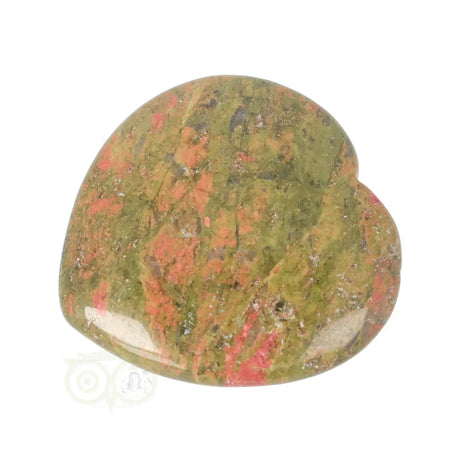 Unakite heart worry stone No. 21