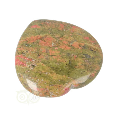 Unakite heart worry stone No. 21