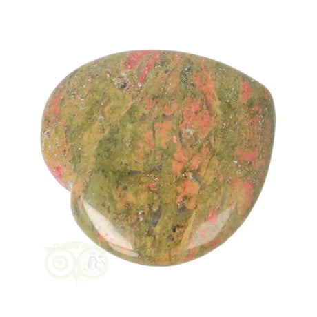 Unakite heart worry stone No. 21