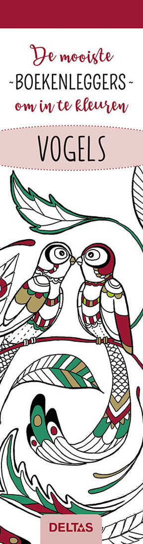 Vogels - De mooiste boekenleggers om in te kleuren - Voorkant