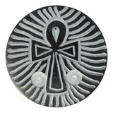 Wierook en kegeltjes houder/brander Ankh zeepsteen