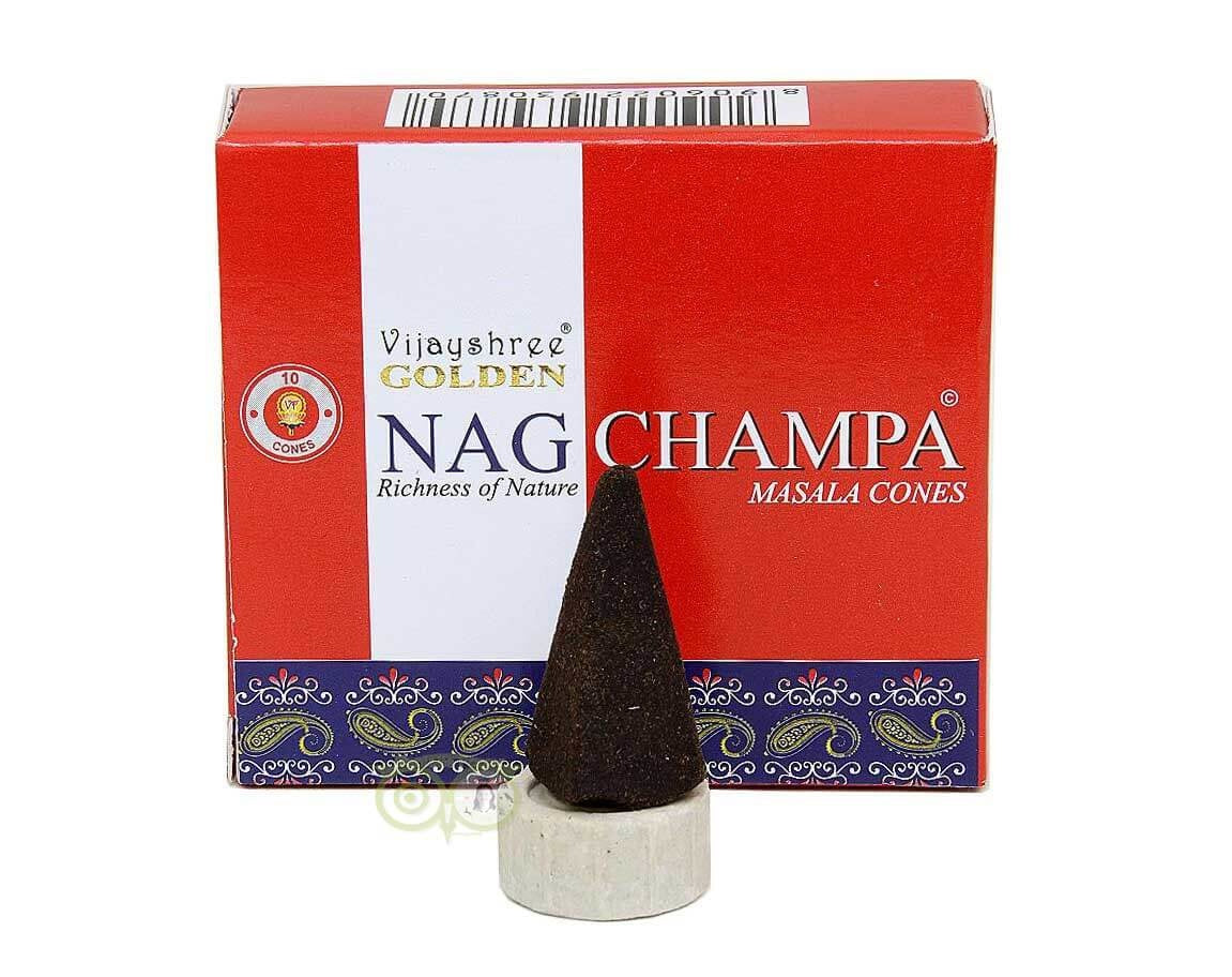 Wierookkegels Golden Nag Champa masala - Vijayshree®