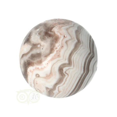 Zebra calciet bol nr. 5 – schuin aanzicht – romige witte tinten – Mexico – Webshop Danielle Forrer