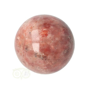 Zonnesteen bol 185 gram nr. 43 Ø 5,17 cm – warm oranje met fonkelende glinstering – India – Webshop Danielle Forrer