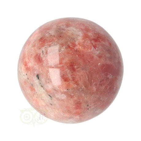 Zonnesteen bol 186 gram nr. 48 – frontaal met lichtval die aventurescens-glinstering activeert – India – Webshop Danielle Forrer