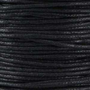 Wax cord 1.5 mm black 1.2 mtr.