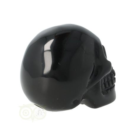 zwarte edelsteen skull carving