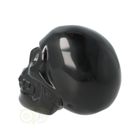 zwarte edelsteen skull carving