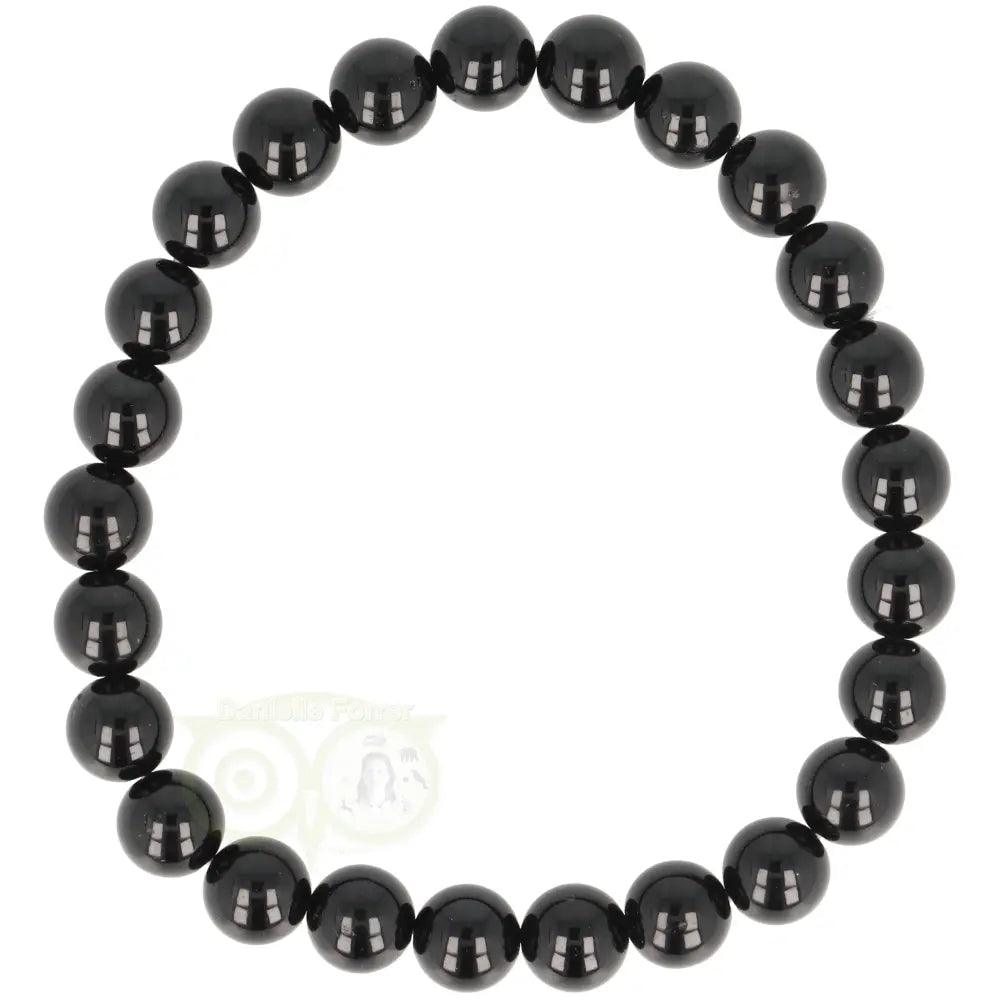 Schwarzes Turmalin-Armband, 8 mm