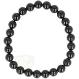 Schwarzes Turmalin-Armband, 8 mm