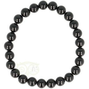 Zwarte Toermalijn Armband 8 mm - 19 cm | Edelstenen armband kopen